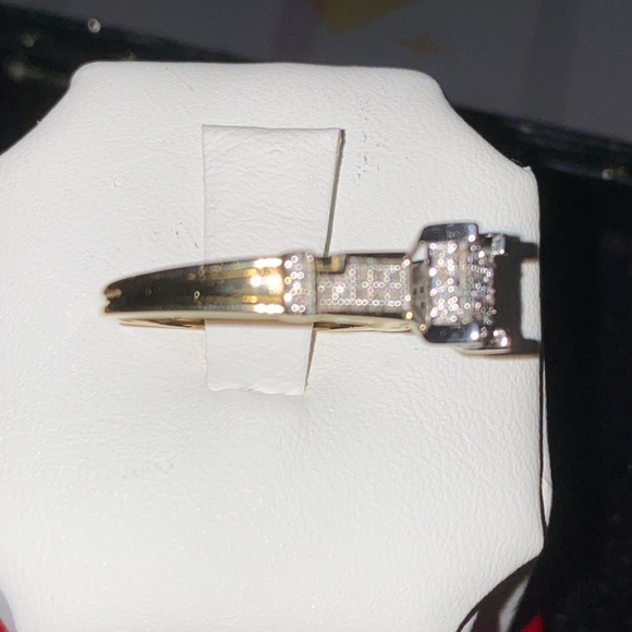 10k solid gold real diamond engagement bridal ring Free appraisal NOT PLATED wow - Picture 5 of 6